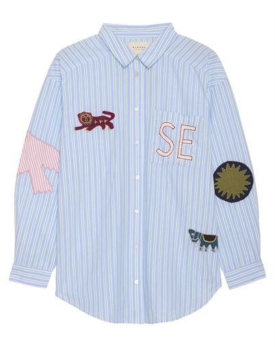 Sissel Edelbo - Pil Bluse - Green Strips